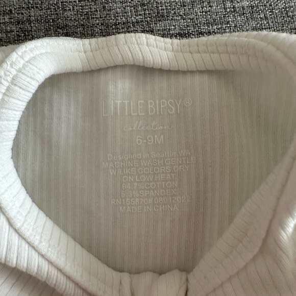 Little Bipsy Ribbed 2-Way Zip Romper - Shell - 6-9 Months - Picture 8 of 10
